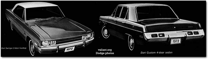dodge dart cars 1972