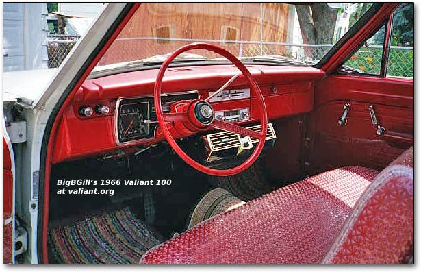 1966 Valiant 100 interior